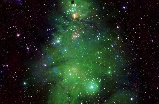 Елка в космосе: удивительное новогоднее фото звездного скопления Снежинки