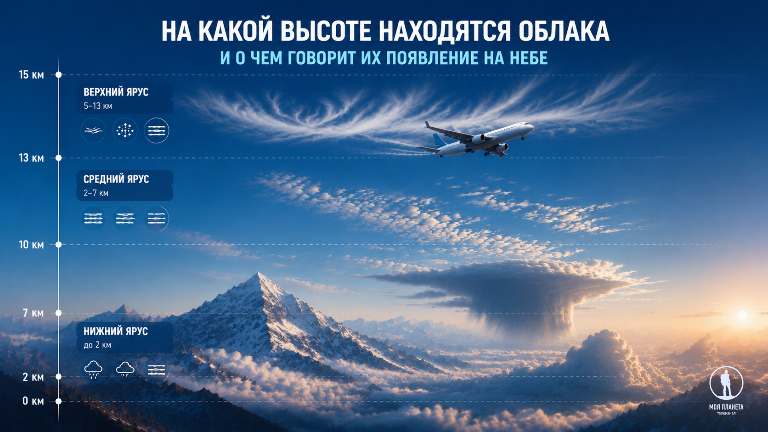 Какие бывают облака: инфографика