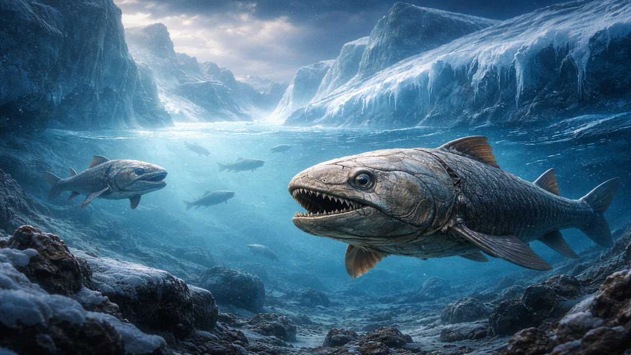 Ученые выяснили, как ледниковый катаклизм породил первых рыб с челюстями