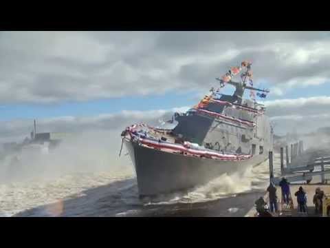Как спускают на воду огромные корабли