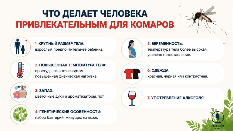 7 причин, почему вас чаще кусают комары