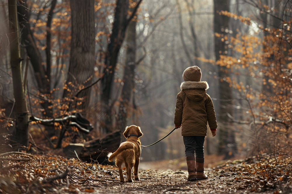 Собака спасла мальчика, потерявшегося в лесу