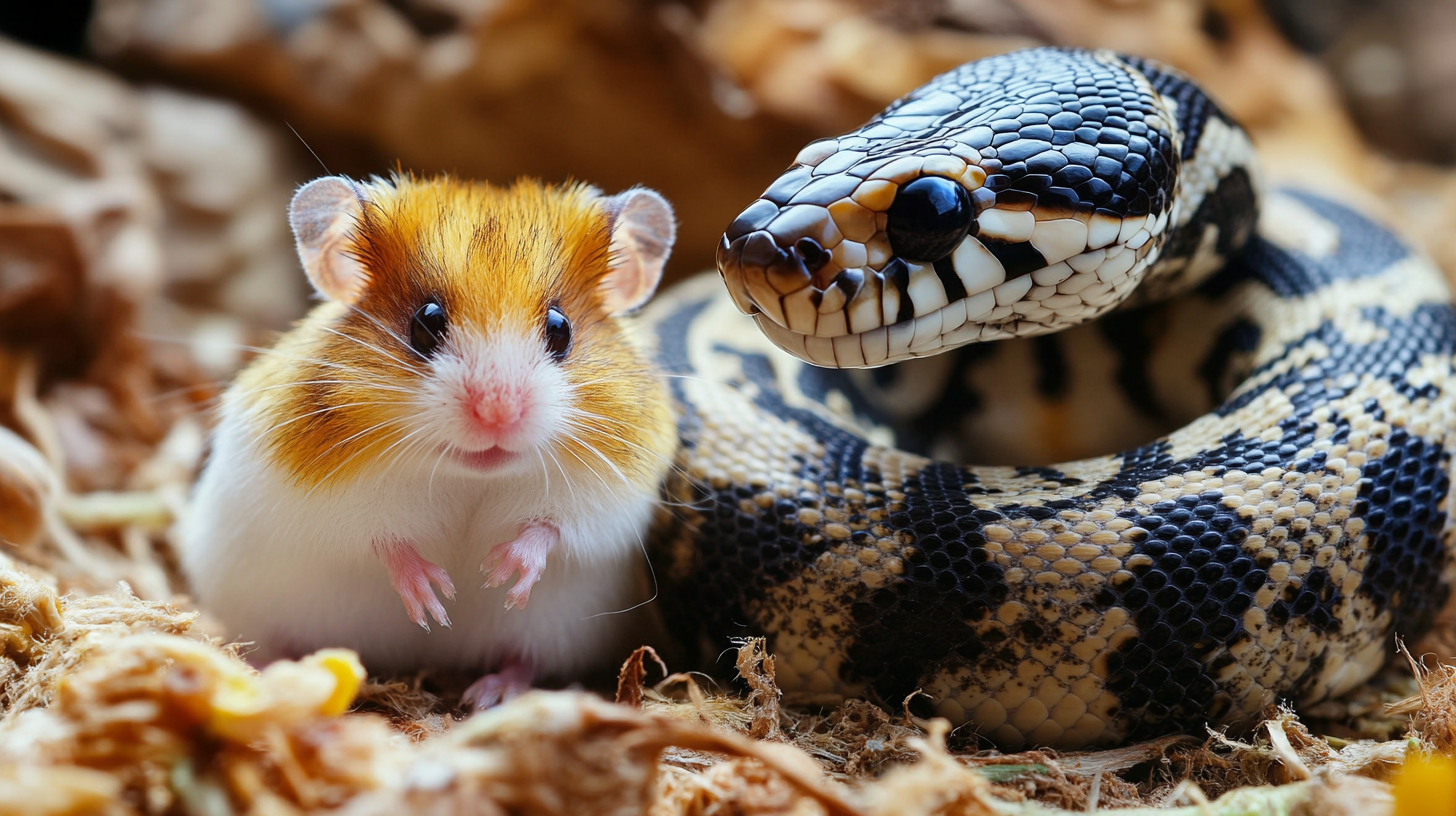 змея и хомяк