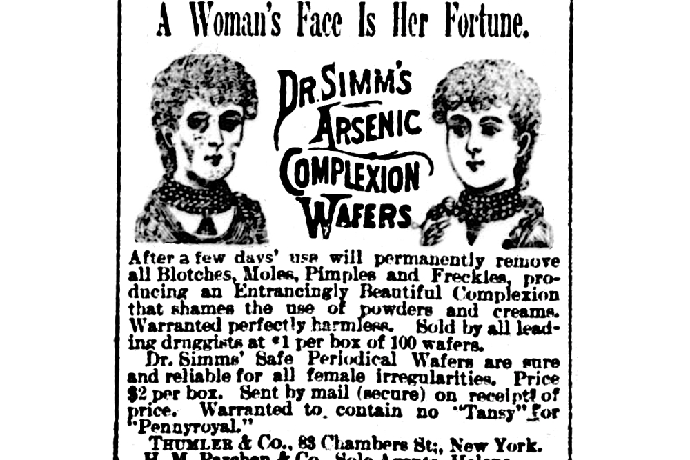 Реклама косметического средства с мышьяком