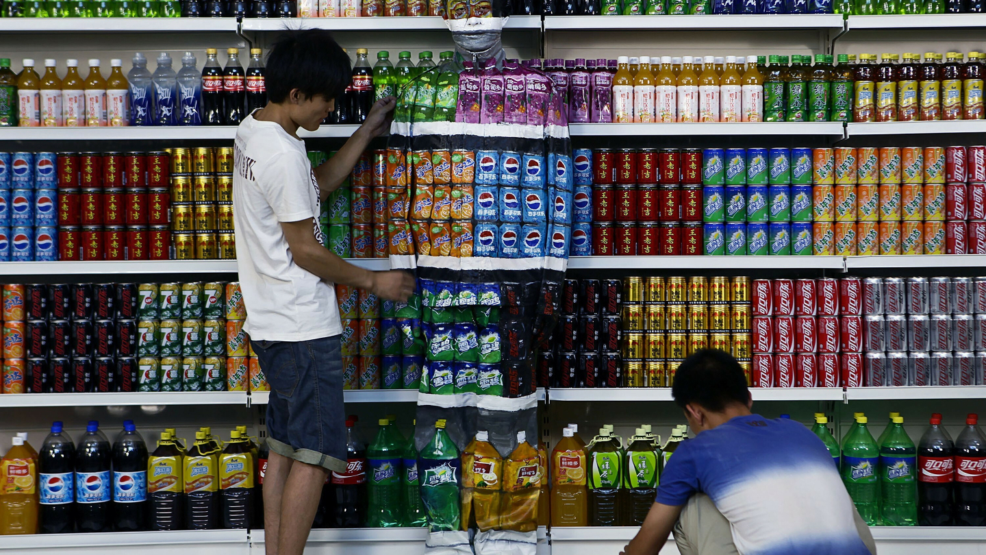 Лю Болин в супермаркете