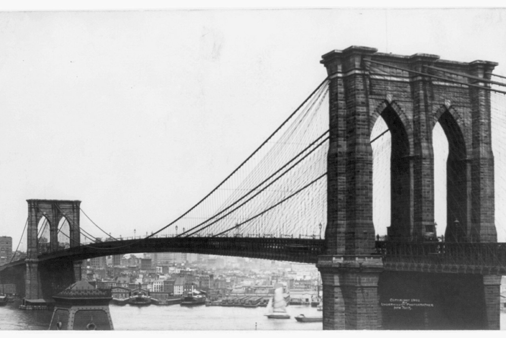 Бруклинский мост, фото начала ХХ века