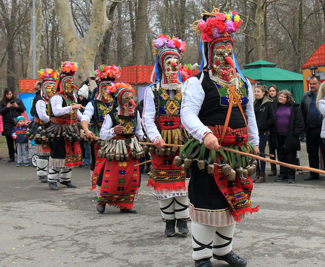 Пляски кукеров в г. Ямбол