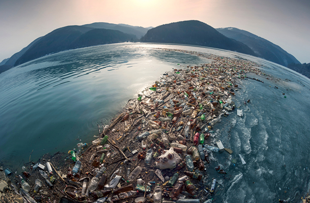 большое мусорное пятно